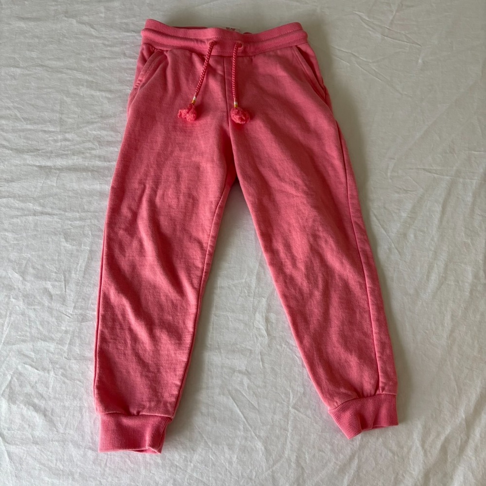 Tommy Bahama Kids Pink Comfort Drawstring Fleece Jogger Sweatpants Size S (5/6)